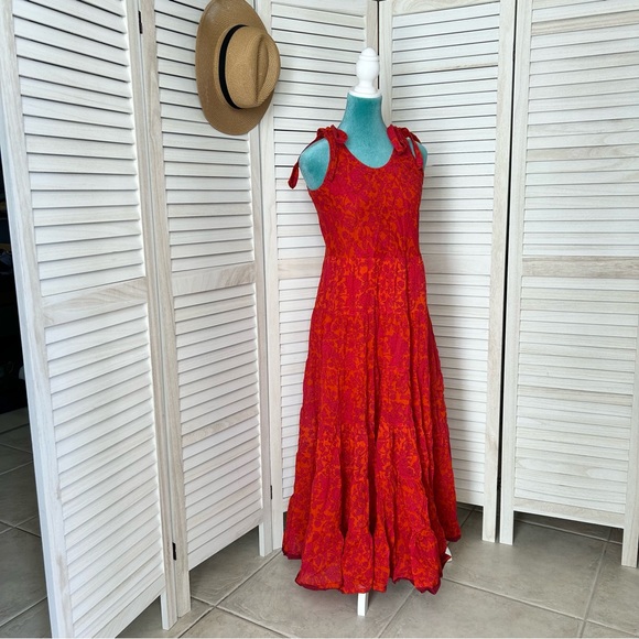 Free People Kikas Printed Midi Dress   ||  Woman Size : Small - Picture 5 of 5